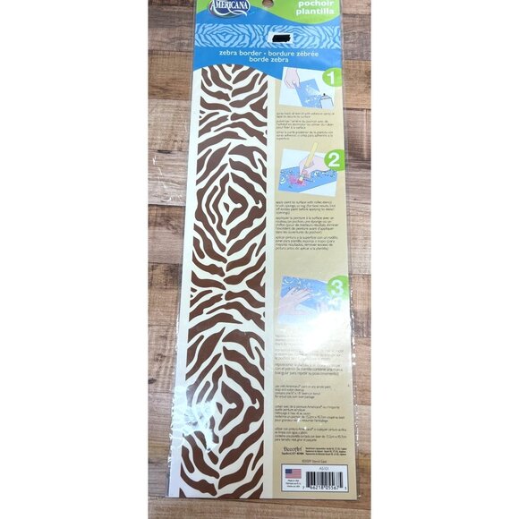 Zebra Print Reusable Stencil Template For Home Decor & DIY Craft Projects AS101 - Picture 2 of 2